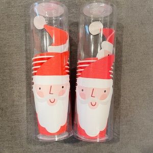 New Meri Meri Christmas Santa Clause Cups (2pks)